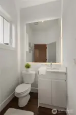 1/2 Bath off Wet Bar for Guests