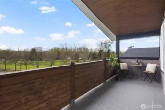 Covered Waterproof Deck off Primary Bedroom Suite