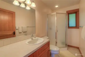 Guest house bathroom.