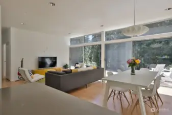 Looking back at the main living/dining area from the kitchen.