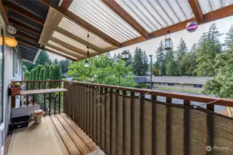 Private balcony located off the kitchen.