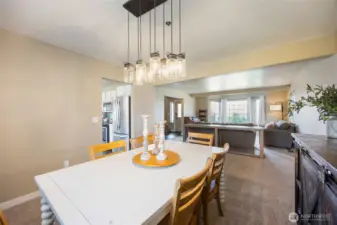 Dining room just off the kitchen