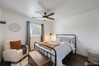 3rd upstairs bedroom with 2 large closets (one is walk-in)