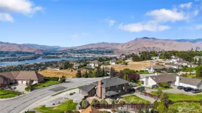 This home is perched up from the road - increasing the views