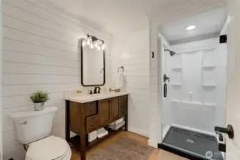 Main-floor 3/4 bath.