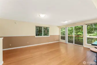 Large Family room with slider leading to the rear entertaining deck