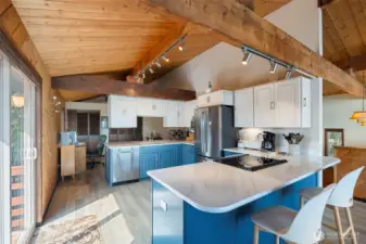 Upper Level Kitchen with Counter Seating