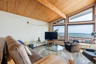 Vaulted Ceiling with ceiling fan