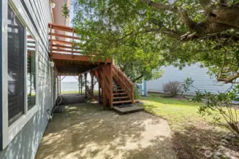 Exterior Steps to access Upper Level Deck