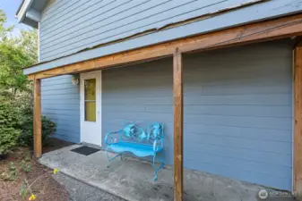 Covered Lower Level Exterior Entrance