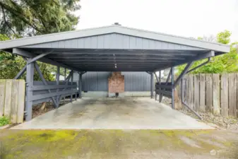 Carport in the back access through private easement.