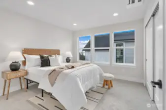 One of three extra bedrooms on top floor.