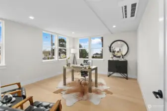 1st level Bedroom. This level would work great for multi-generational living or for nanny quarters.  Includes separate W/D hookups.