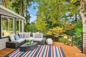 Outdoor living at its finest. Kitchen + primary access.