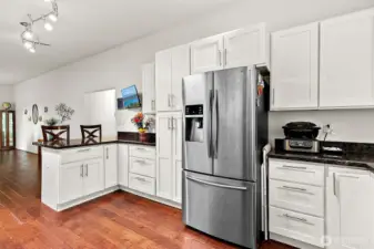 There is a ton of storage in this kitchen.