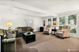 Yes, the living room is large enough for the big sectional!