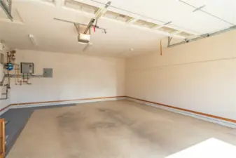 Large attached garage. The instant hot water system and built in vacuum system are in this garage.