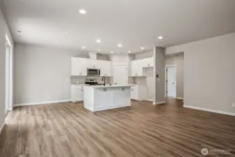 Great room to Kitchen example only