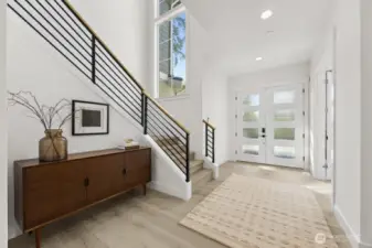 Welcoming, bright, and spacious entry.
