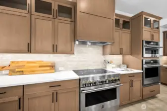 Induction range, wall oven, and microwave