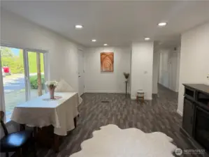 Living room as exiting third bedroom-