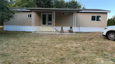 Back yard & back covered patio…