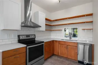 Lower level kitchen is great for guests or multigenerational living  options.