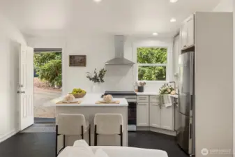 Kitchen with eating space.