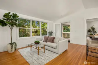 Off the living room is a den/office with soft close pocket doors.
