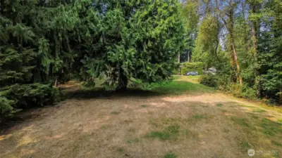 View from lower lot looking towards the street.