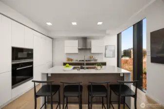 Custom kitchen with Miele appliances