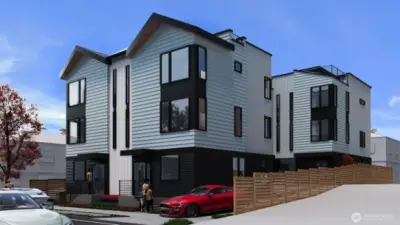 Rendering- 5 townhome complex