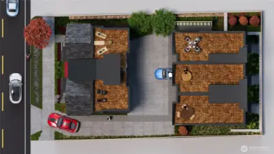 Rendering- home is middle unit