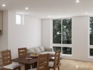 Rendering dining space