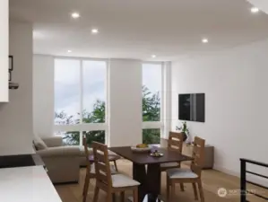 Rendering open living space