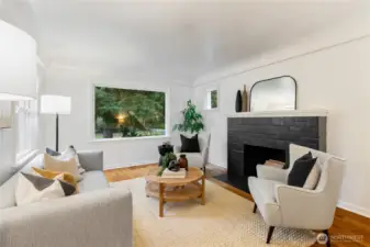 Coved ceilings, arched entryways and original hardwood floors