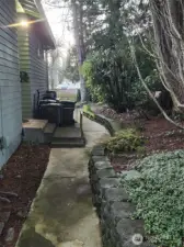 front yard leads to a path