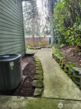 back up the path to the front door