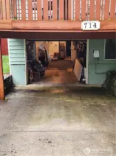 here's a view of the garage