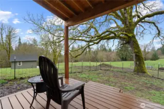 ADU private covered patio