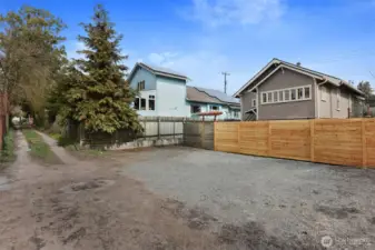 Parking for 4 vehicles. Possible DADU site?