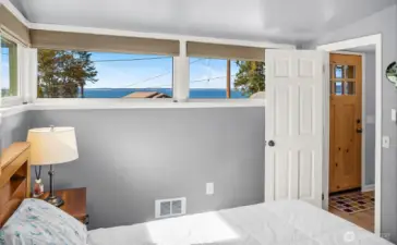 Bedroom with water view