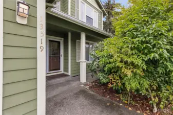 Covered front porch.