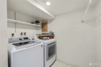 Laundry room on lower level.