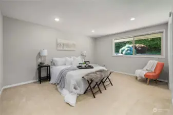 Huge master bedroom on the main level is sure to impress.