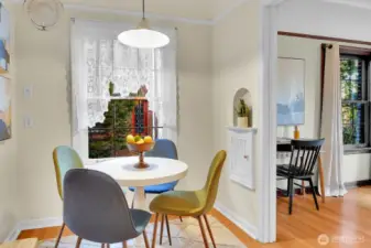 Dining space in the kitchen area.