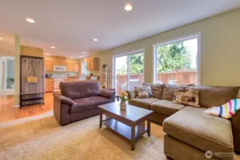 family room next to kitchen.