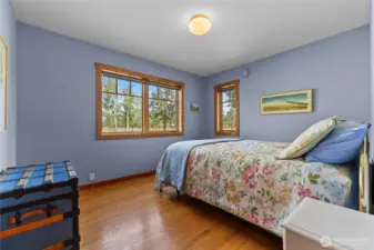 Sizable 2nd bedroom has lovely views and large closet.