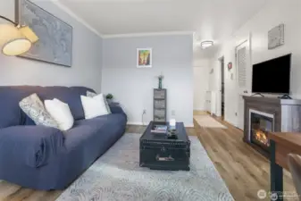 Living room looking toward entrance