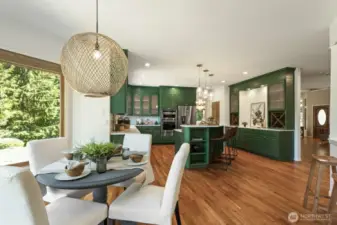 Beautifully designed, centrally located kitchen with a bright breakfast nook.